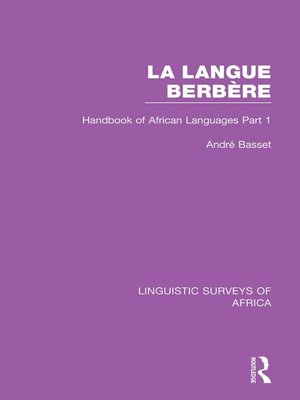 cover image of La Langue Berbère
